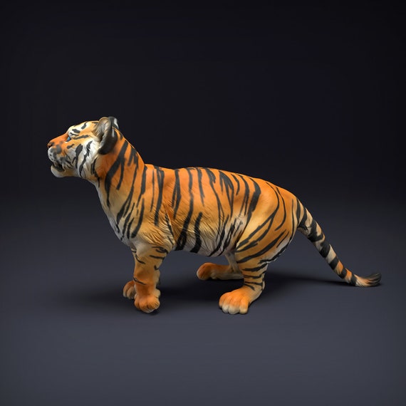 Bengal Tiger Cub 3D Printed Miniature Figurine 