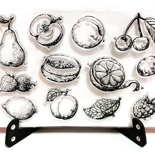 P35 Peach Rubber Stamp Etsy