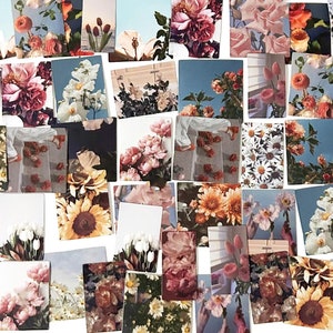 45 Stück Blumen Aufkleber, Floral Fauna Aufkleber Flocken, Frühlingsblumen, Scrapbook, Journal, Sonnenblumen, Rosen, Gänseblümchen, Tulpen