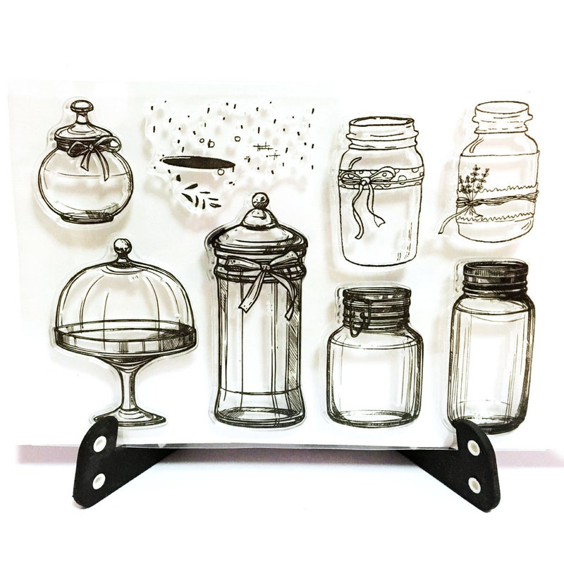 Transparent cake jar labels Etsy.de