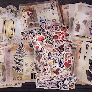45 Pcs Tropical Leaves Sticker, Plants, Scrapbook, Junk
