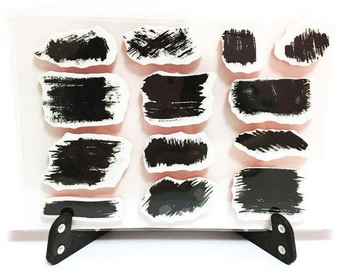 Paint Splatter Cling Rubber Stamp Mottled Paint Rubber Stamp Etsy