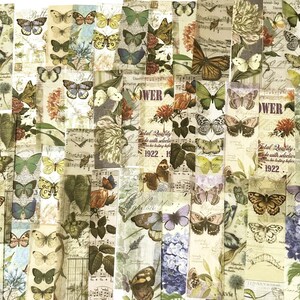 40 Stück Schmetterling Washi Aufkleber, Pflanzen, Junk Journal, Reisejournal, journal, Blumen, Garten, Pflanze, Floral, Schmetterlinge, Insekt