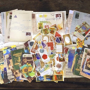 200 Stück Artist Junk Journal Kit, Briefe Sticker Pack, Memo Deco-Papier, Ephemera, Vintage, Musiknoten, Meisterwerke, Schriften, klassischer Rahmen