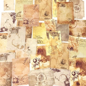 30 Stück Gebrannte Papiere Junk Journal Kit, Journal Ephemera, journal, Scrapbook Papier, Kaffee, Flecken, Kaffeebohnen, Tasse, Tropfen, Splatter