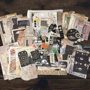 200 Stück Galaxy Junk Journal Kit, Celestial Sticker Pack, Memo Deco Papier, Ephemera, Vintage, Weltall, Mond, Planeten, mystisch, Weltkarte, Globe