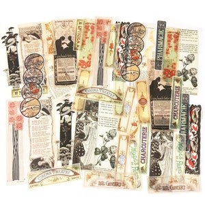 40 autocollants Washi publicité rétro, kit de journal indésirable, journal intime, éphémères, autocollants de scrapbooking, collage, français rétro, publicités