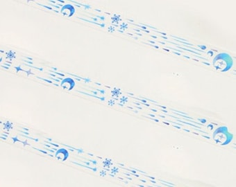 Moon Washi Tape, Galaxy Washi Tape, Japanese Washi Masking Tape, Stars, Sparkles, Raindrops, Sparkling