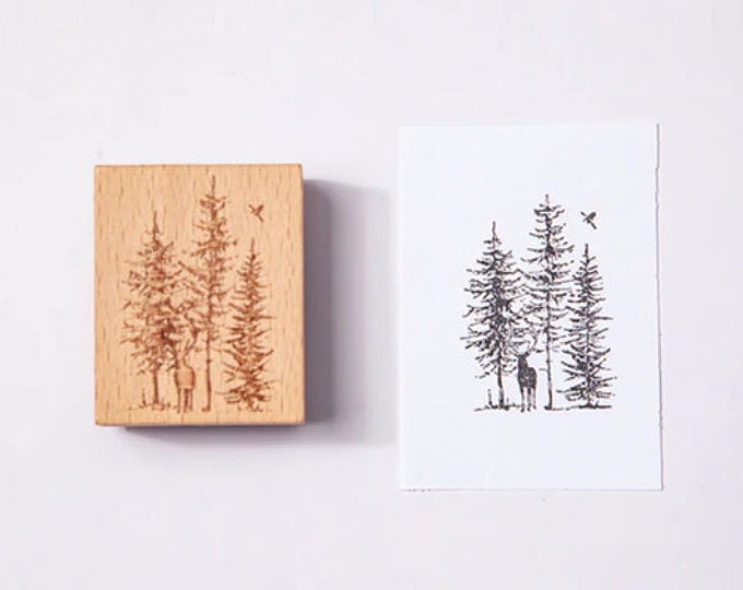 Treee Stamp Tree Stamp, Tree Trunk Wooden Stamp, Rubber Stamp, Wood Stamp, Journal ...