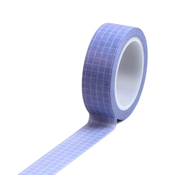 Blue Grid Washi Tape, Pastel Blue Washi Tape, Masking Tape, Lines, Minimalist, Basic Washi, Line, Squares, journal, Powder, Sky Blue