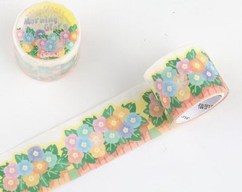 Flowers Washi Tape, Die Cut Washi Tape, Journaling Kit, Junk Journal, journal, Border, Frame, Morning Glory, Floral Basket, Flower