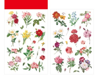 leaf scrapbook print filofax garden floral transfer sticker on flowers rub on sticker botanicals bullet journal blooms leaves paper party kids scrapbooking issho ueno com