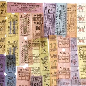 40 Stück Vintage Ticket Washi Aufkleber, Coupon Aufkleber, Junk Journal, Journal, Ephemera, Bus Ticket, Admit One, Konzert, Retro, Ephemera