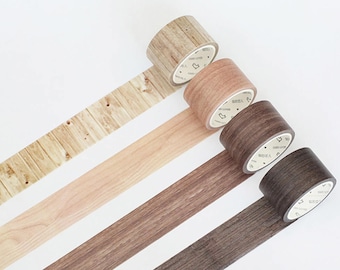 Wood Washi Tape, Wood Grain Washi Tape, Washi Masking Tape, Wall Board Washi Tape, Minimalist Washi Tape, Khaki Wood, Brown, Tree Bark, Deco