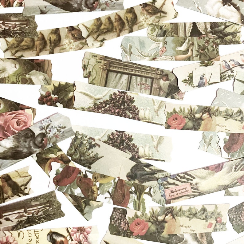 50 Pcs Collage Sticker Scrapbook Sticker Pack Junk Journal Etsy