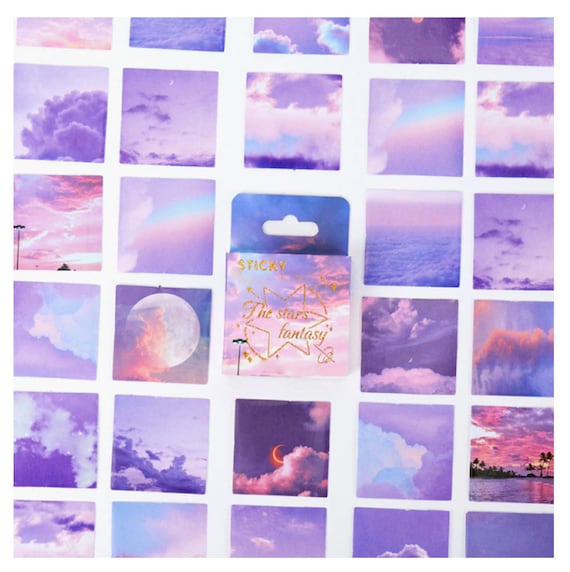 46 Pcs Sky Stickers Scenery Sticker Flakes Planner Etsy