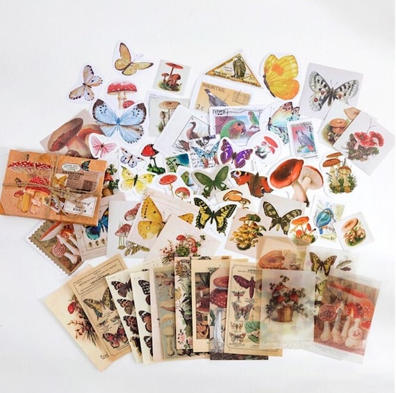Buy 60 Pcs Vintage Memo Sticker, Scrapbook Stickers, Junk Journal