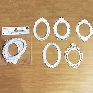 スクラップブック用紙 10 枚、ジャンクジャーナルキット、エフェメラ、装飾フレーム、ヴィンテージ、アンティーク、フレーム、ボーダー、クラシックフレーム、ミラーフレーム