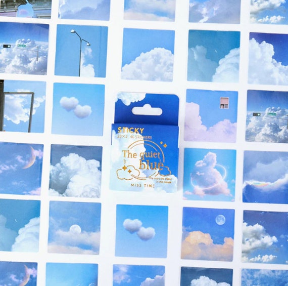 Travel Scenic Photo Washi Sticker - Ocean, Sky, Clouds, Food