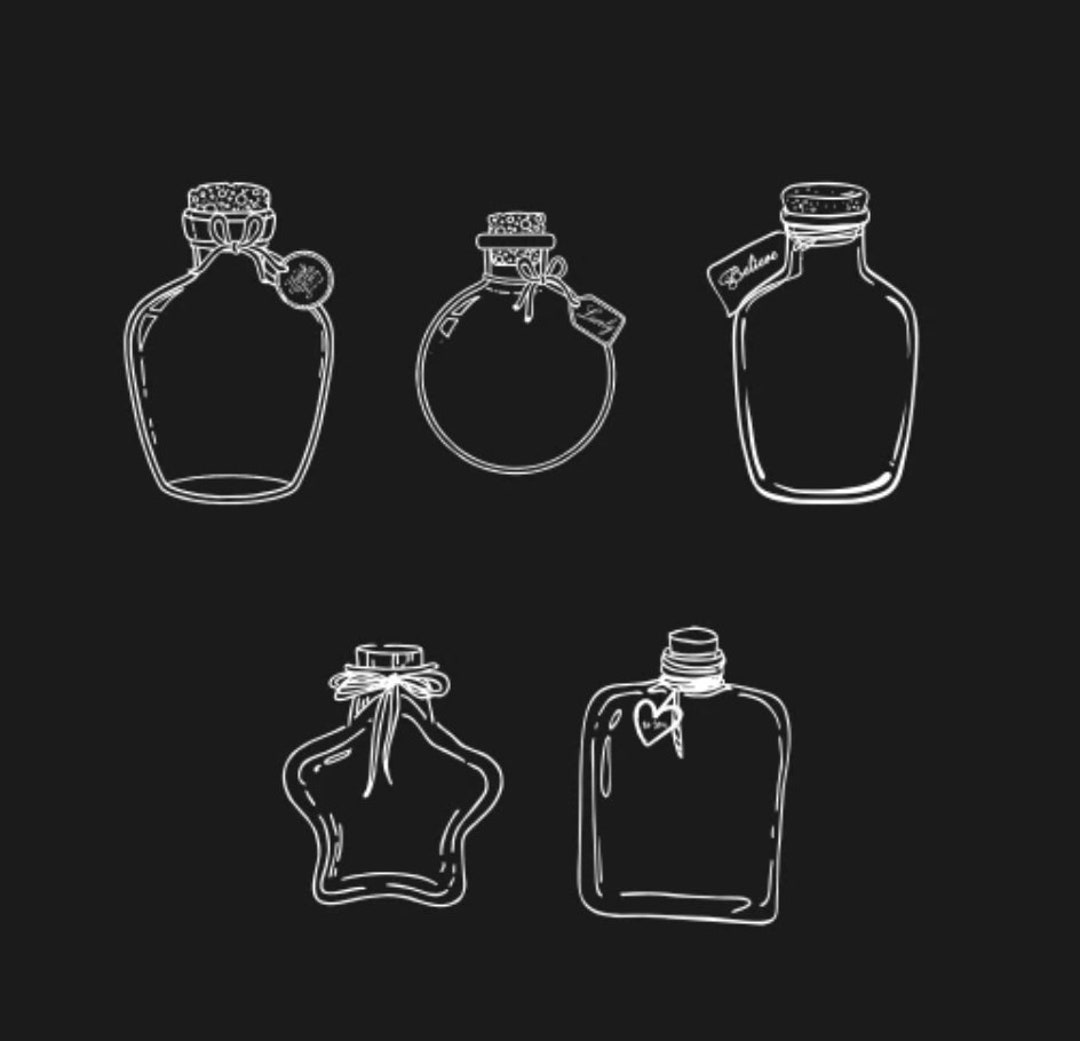 20 Pcs Bottle Large Clear Sticker Jar Scrapbook Bullet Etsy