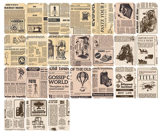 Ins 100 Sheets Antique Newspaper Diy Scrapbook Stickers Decorative Paper  Sticker Arts Crafts Retro Letters Stickers Junk Journal - Buy Retro Letters