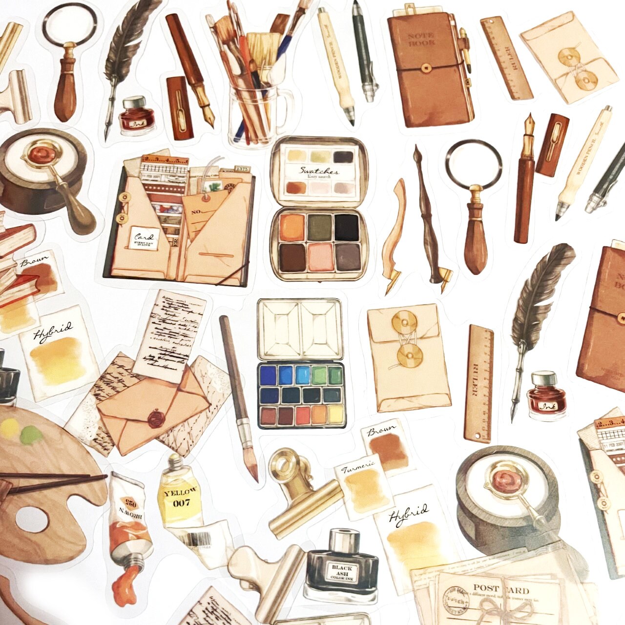 40 Pcs Writing Tools Clear Sticker Junk Journal Kit Journal Etsy