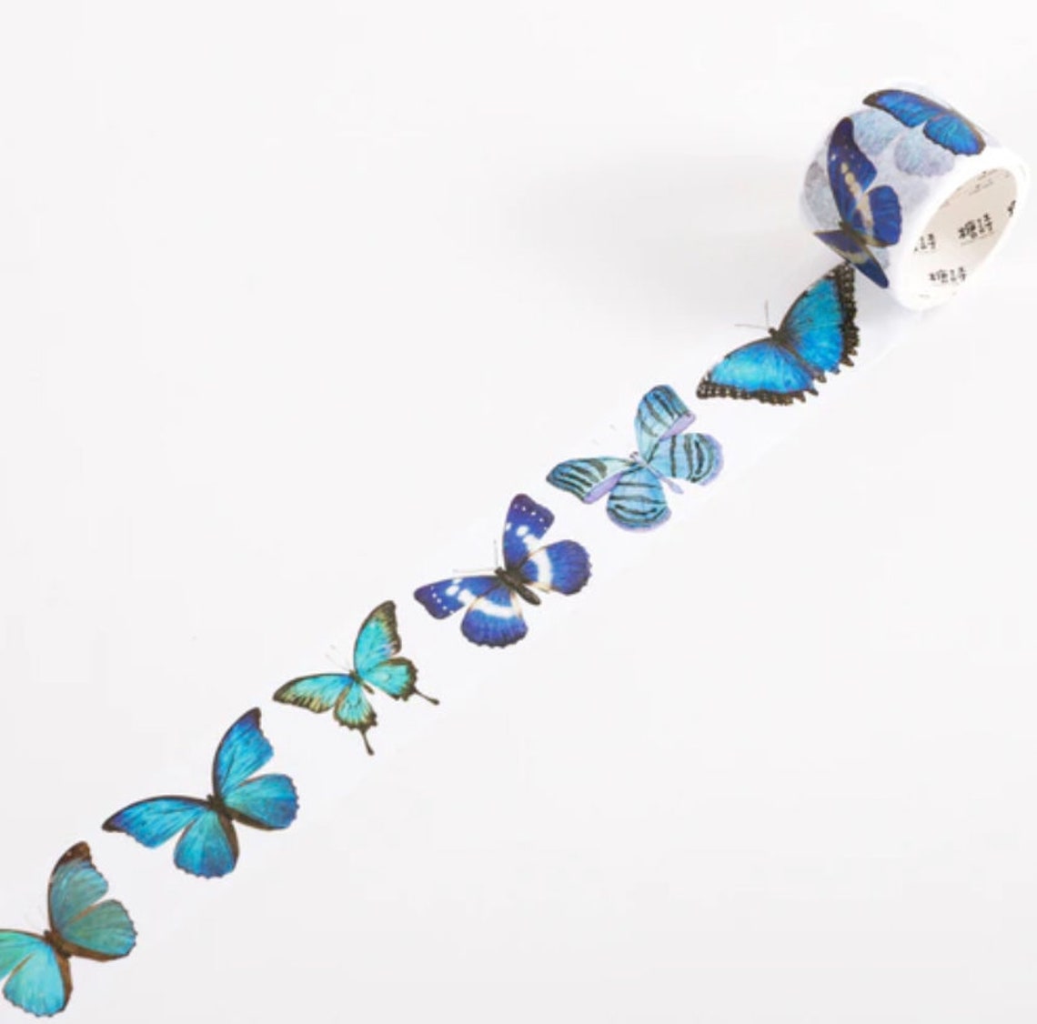 Blue Butterfly Washi Tape Butterflies Washi Tape Masking | Etsy