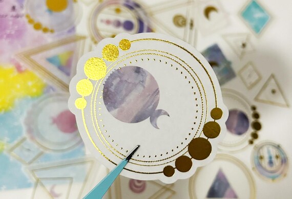 Lot De 180 Autocollants Floraux En Feuille D'or Pour Scrapbooking