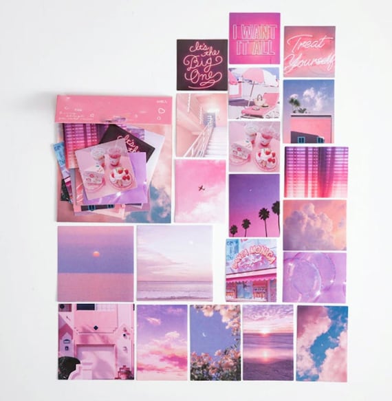 Buy 40 Pcs Pink Aesthetic Sticker Pack, Scrapbooking, Junk Journal Kit,  Journal Ephemera, Clouds, Sky, Sunset, Sunrise, Vacation, Beach, Sea Online  in India 