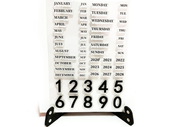 7ULY Rubber Stamp: Calendar