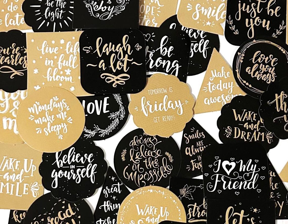 45 Pcs Positive Quotes Sticker, Greetings Sticker, Motivational Quote ...