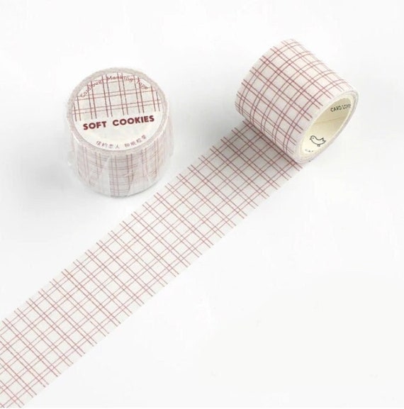 Grid Washi Tape, Washi Tape, Japanese Washi Masking Tape, Double Lines,  Minimalist, Basic Washi, Line, Squares, journal