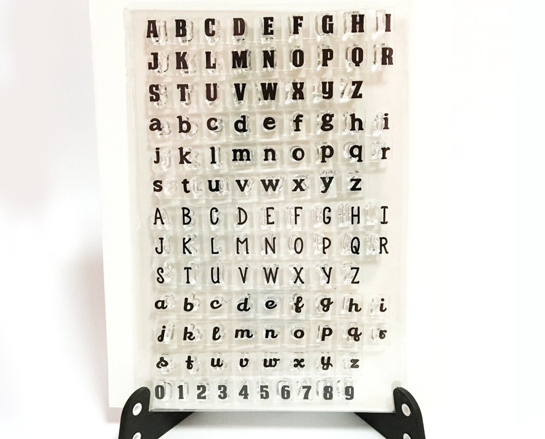 Alphabet and Number Stamp Clear Transparent Stamp Rubber
