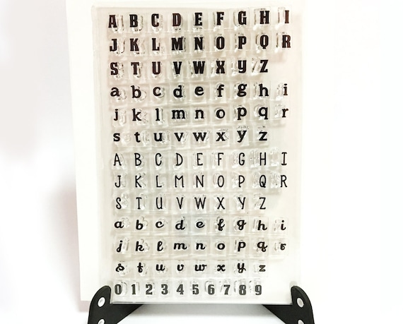 Alphabet and Number Stamp, Clear Transparent Stamp, Rubber Stamp, Planner  Journal Accessories, Upper Case, Lower Case, Serif Fonts 