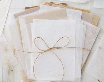 30 Pcs Scrapbook Papers, Junk Journal Kit, Ephemera, journal, Vintage Letters, Collage, Textured Paper, Onion Skin Paper, Vellum