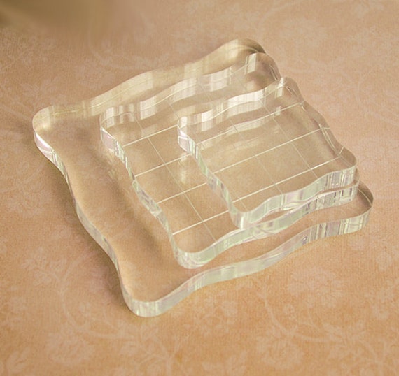 Acrylic Block for Clear Stamps, Stamping Blocks Rubber Stamps With