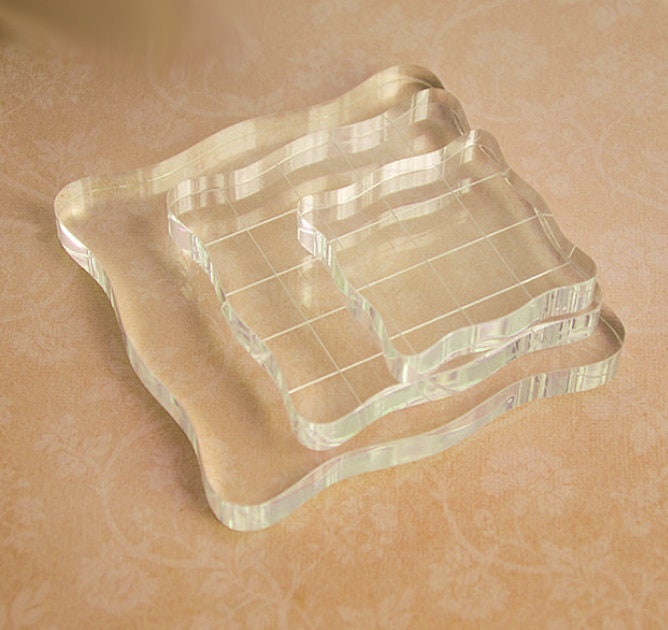 Clear Solid Acrylic Glass Cube Block for Stamp - China Clear Stamp