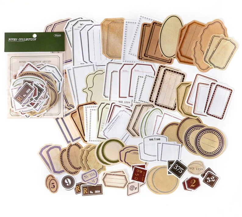 100 Pcs Vintage Papers Junk Journal Kit Memo Deco Paper Etsy