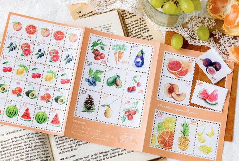 Download Art Collectibles Clip Art Avocado Filofax Peach 40 Pcs Fruits Stamps Sticker Vegetables Postal Sticker Flakes Brinjal Carrot Postal Stamp Postage Watermelon