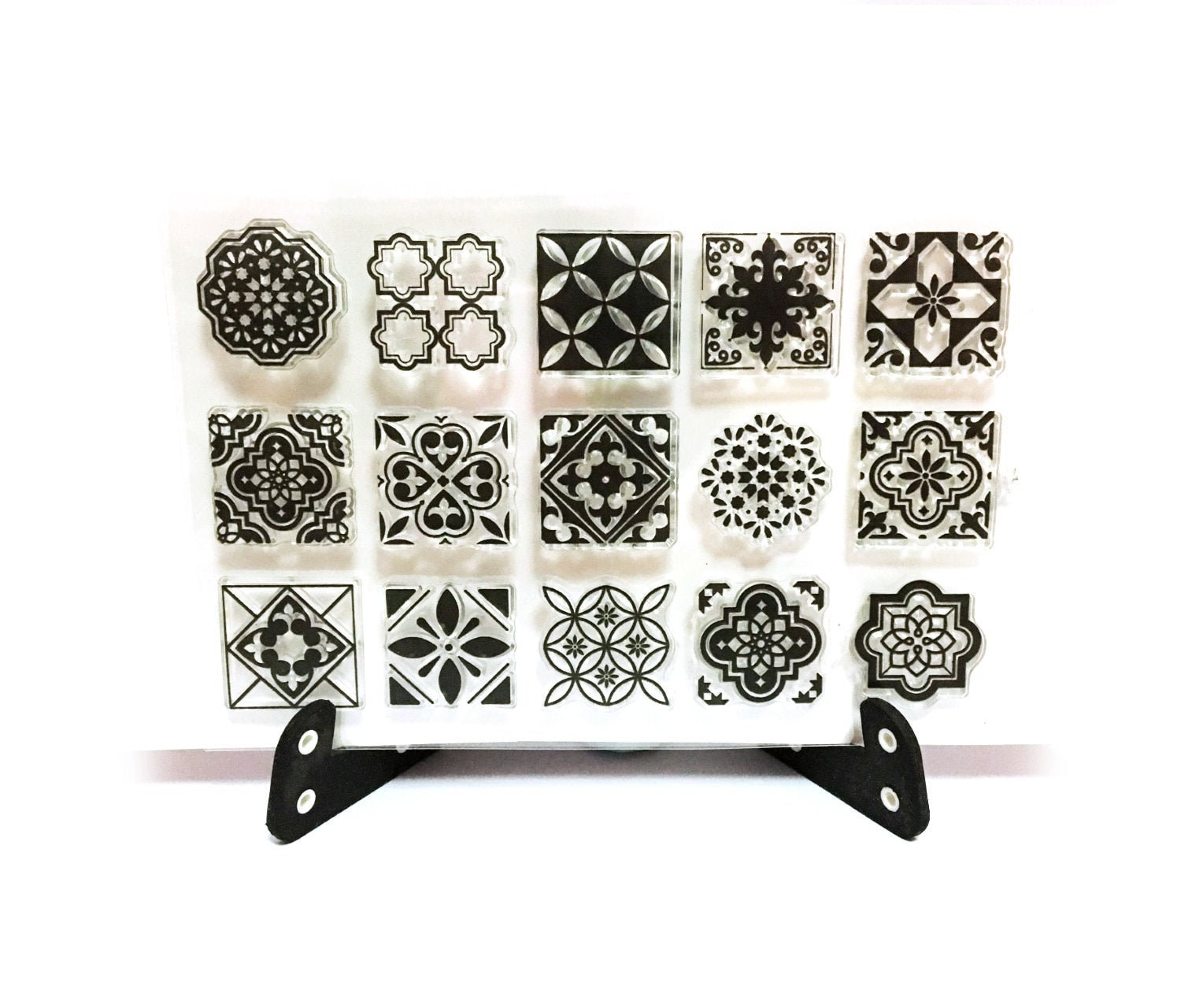 Mosaic Tiles Stamp Tile Clear Transparent Stamp Rubber Etsy