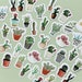 45 Pcs Cactus Sticker, Cacti Sticker Flakes, Potted Plants Filofax Stickers, Scrapbook, Succulents Schedule Sticker,Flower Leaves,Watercolor