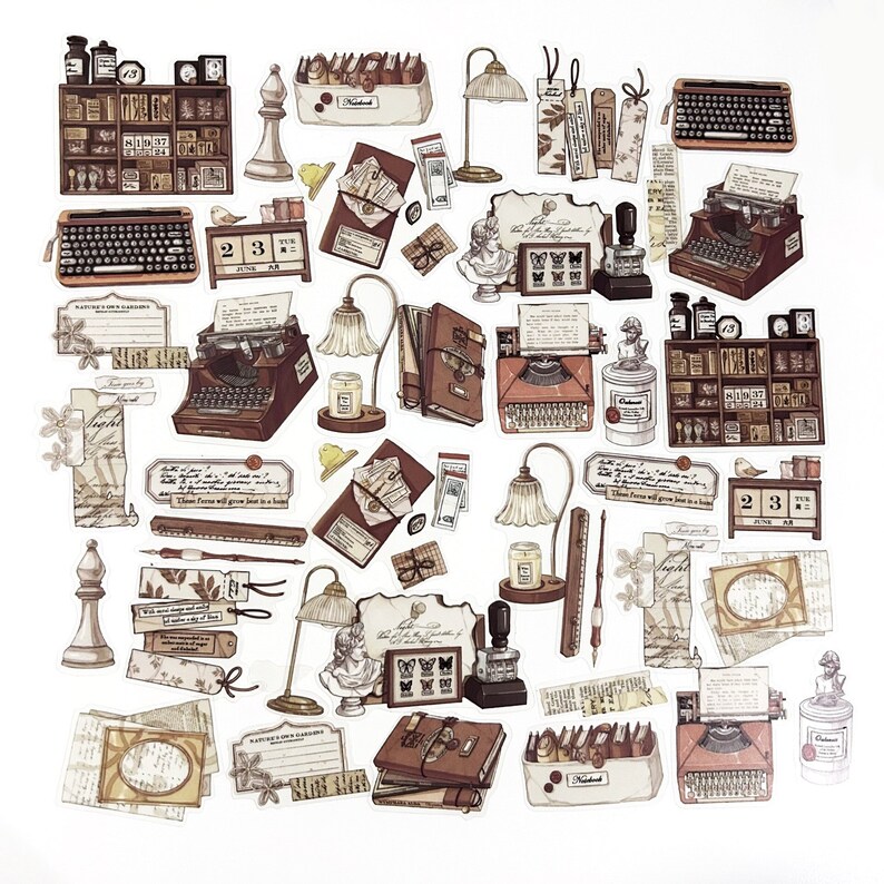 40 Pcs Writing Tools Clear Sticker, Junk Journal Kit, Journal, Journal ...