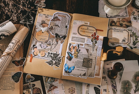 Vintage Aesthetic Scrapbook Kit Bullet Junk Journal Kit - Temu