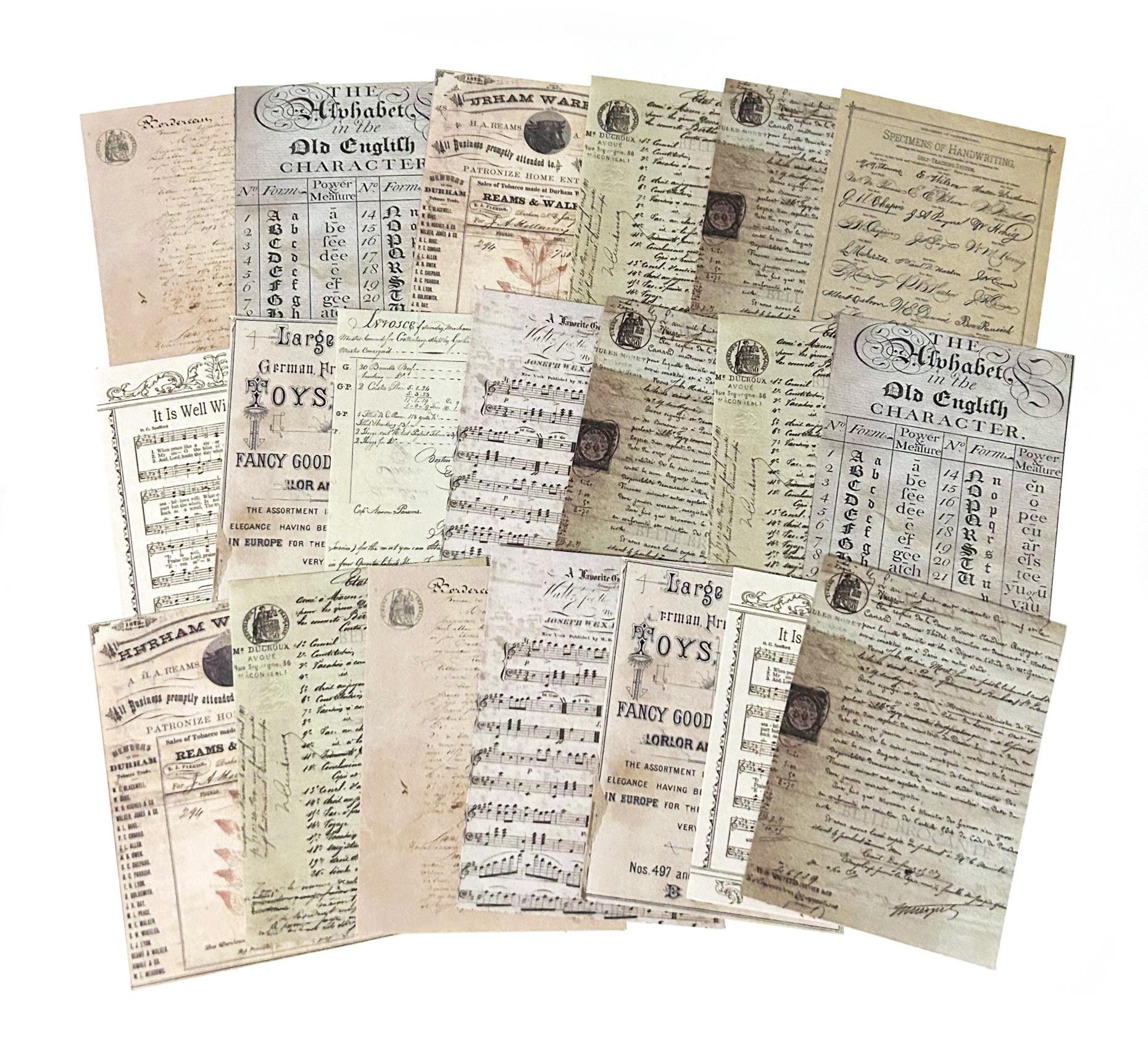 30 Pcs Scrapbook Papers, Junk Journal Kit, Ephemera, Journal, Vintage ...