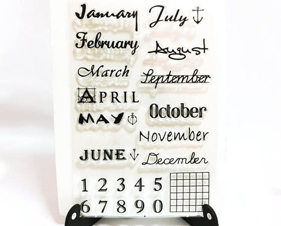 Clear Transparent Stamp Planner Journal Accessories Rubber Stamp Daily Planner Stamp Weather Planner Stamp Calendar Stamp