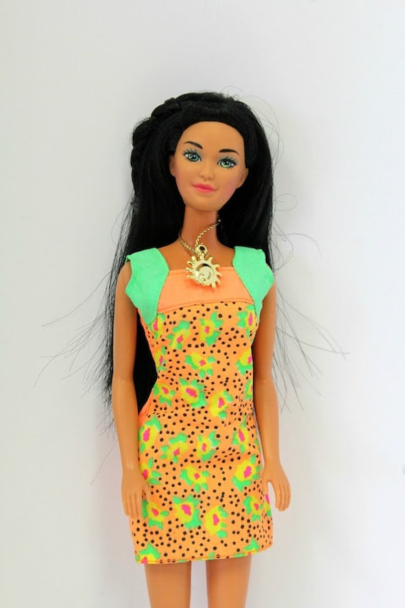 ♛Vintage◈ Barbie&Ken ♢♦OnParade!◈稀少♦♢ 1980s Hawaiian Fun Barbie's Friend Kira With Long Black Hair, 11 1