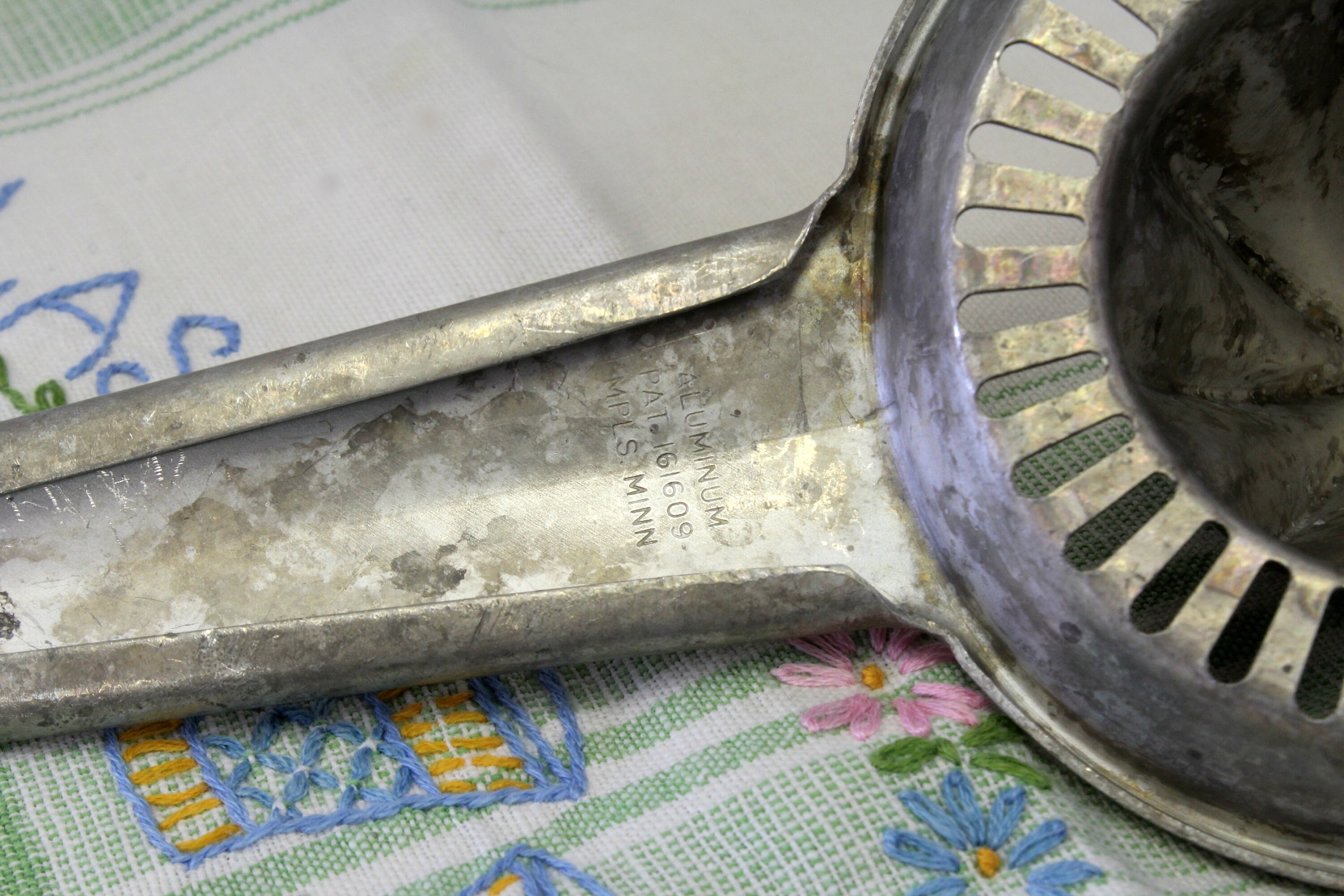 Vintage Foley Aluminum Handheld Juicer Invented by Lucille M. Barbery