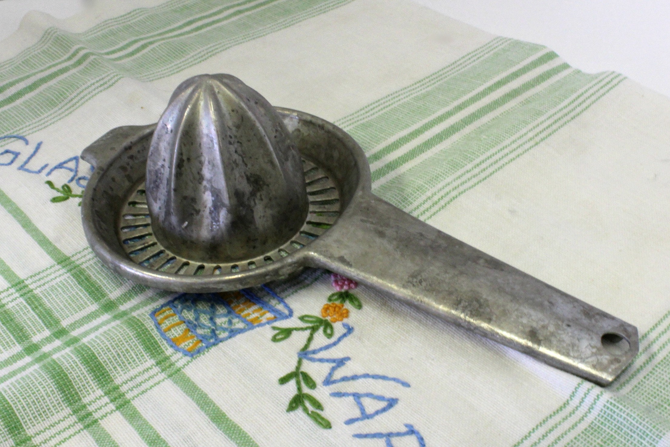 Vintage Foley Aluminum Handheld Juicer Invented by Lucille M. Barbery