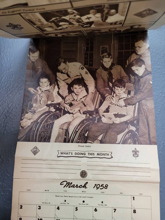 1958 Boy Scouts of America Calendar Advertising Clarke Oil Well Servicing  Co, New Mexico - Etsy Israel