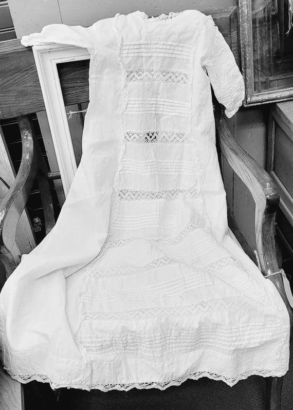 Antique Christening Gown Victorian Era Beautiful H